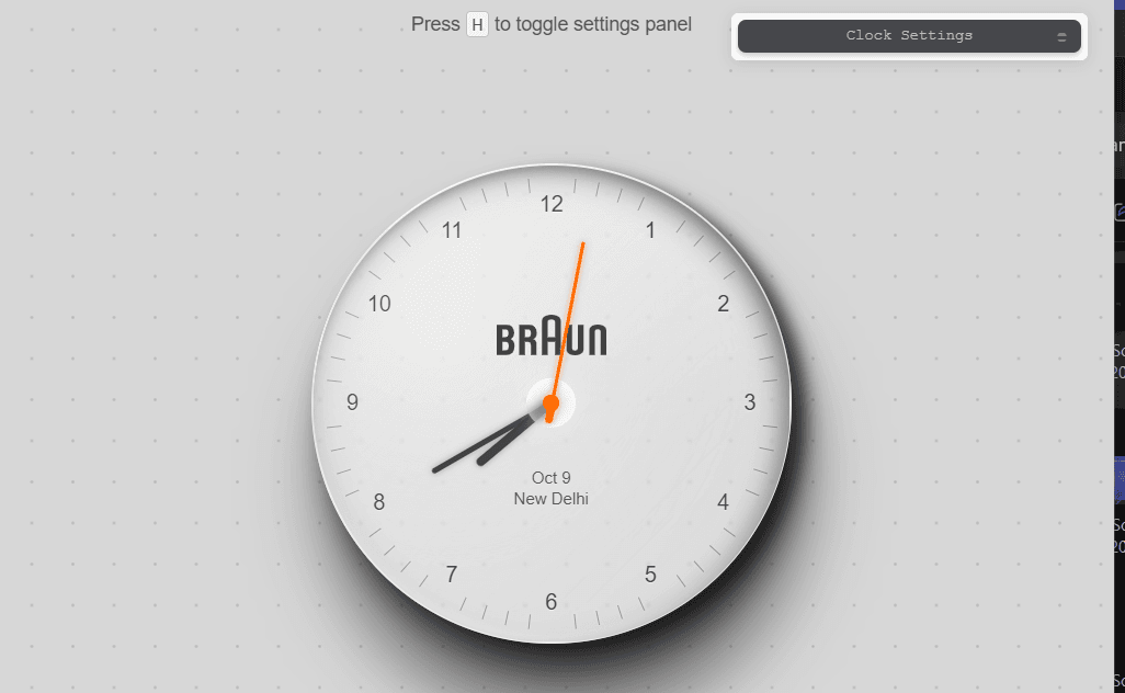 Nishant's Clock